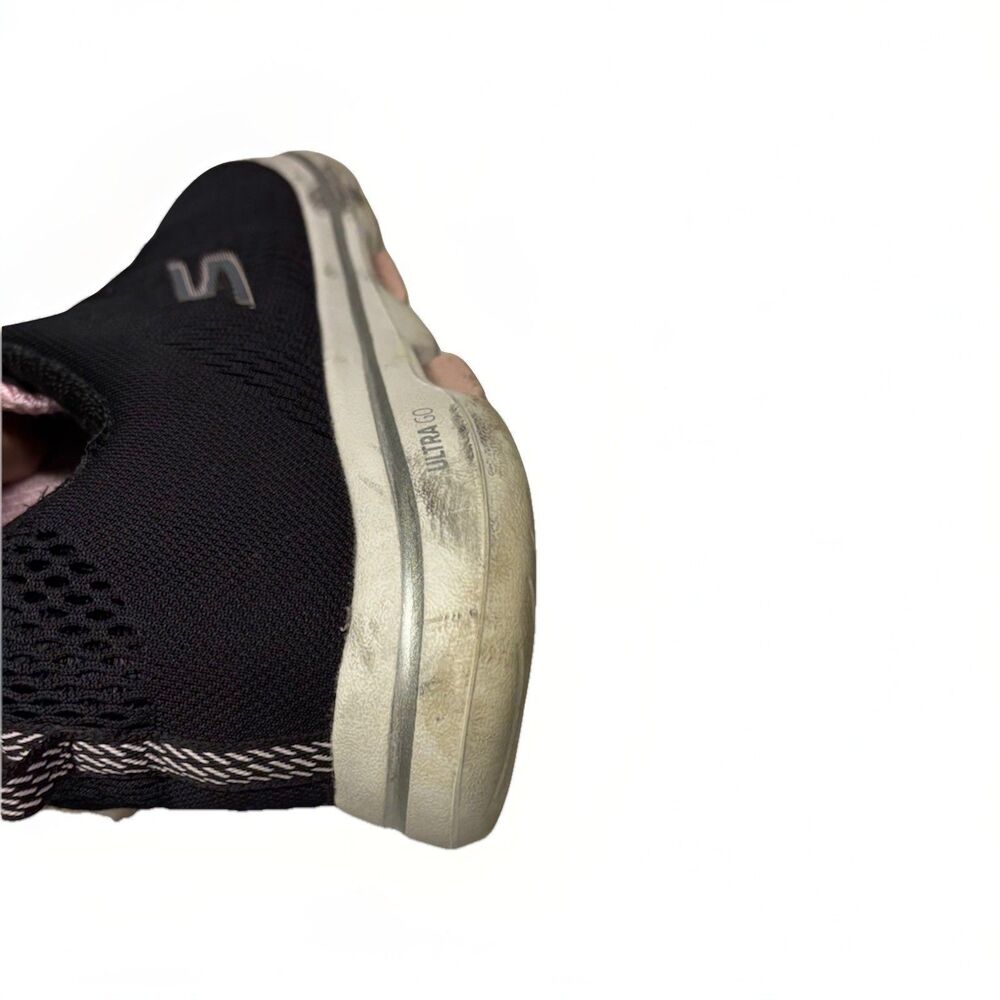 Skechers Black/Light Pink Go Walk 5 Lake Views Womens Lace Up Size 9 - Picture 8 of 11